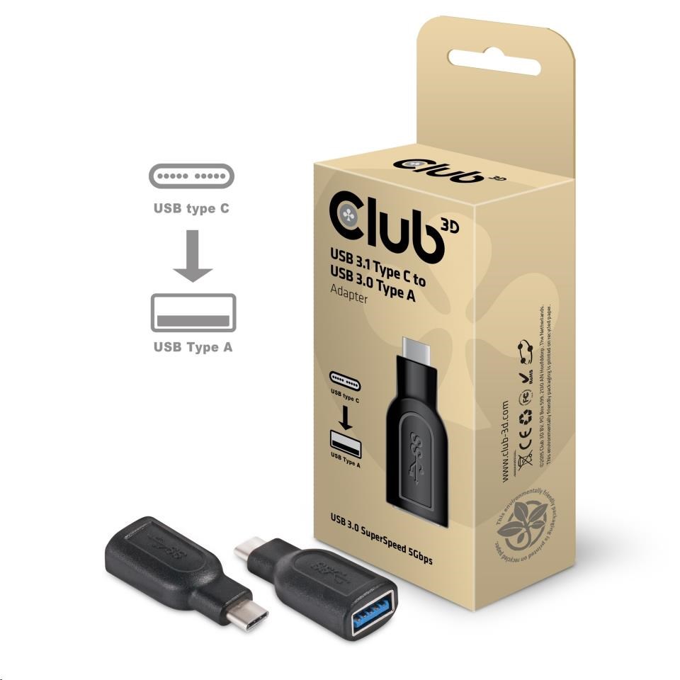 Club3D Adapter USB 3.1 Typ C > USB 3.0 Typ A St/Bu retail
