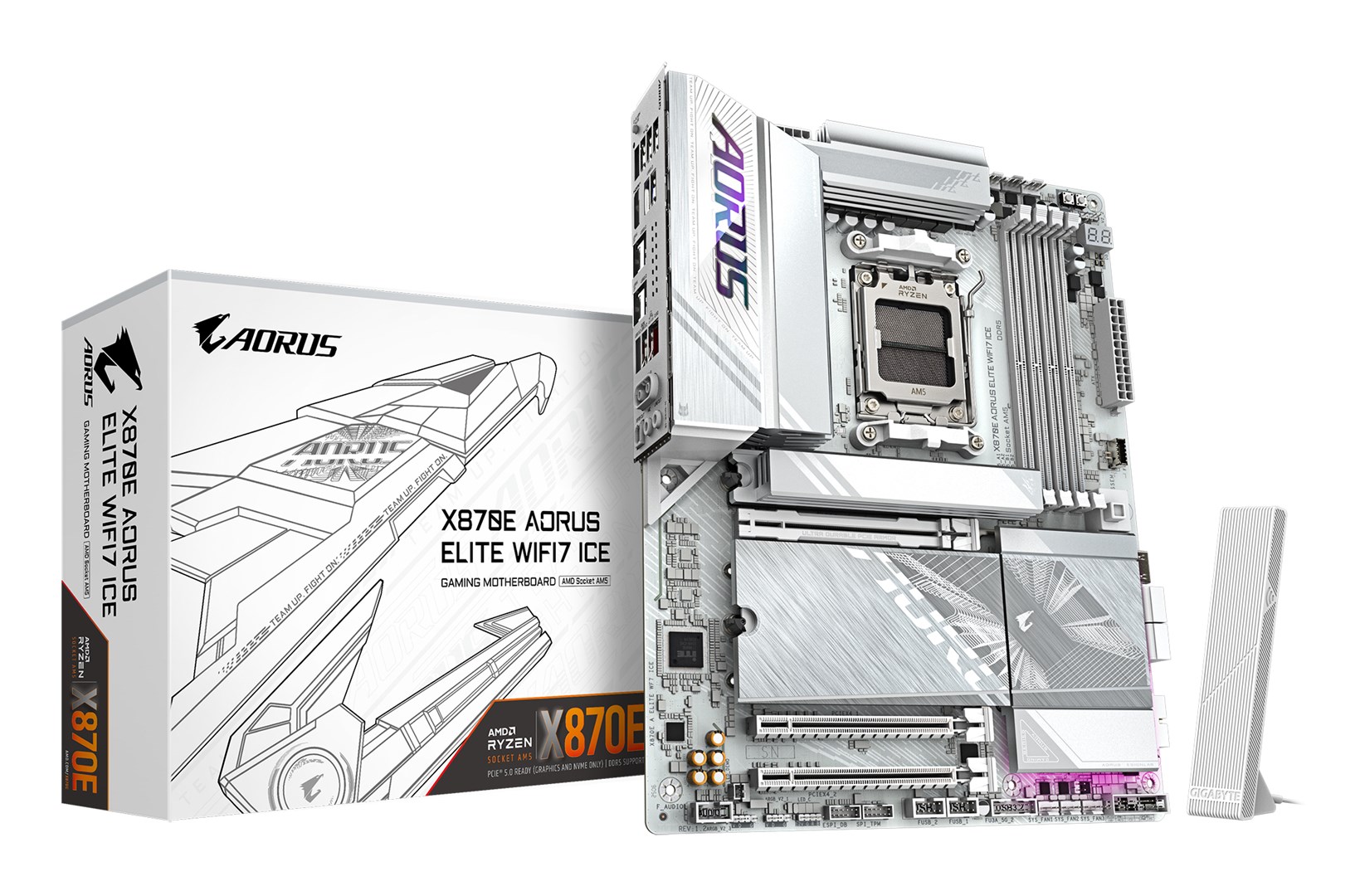 Płyta główna GIGABYTE X870E AORUS ELITE WIFI7 ICE AMD X870E AM5 ATX
