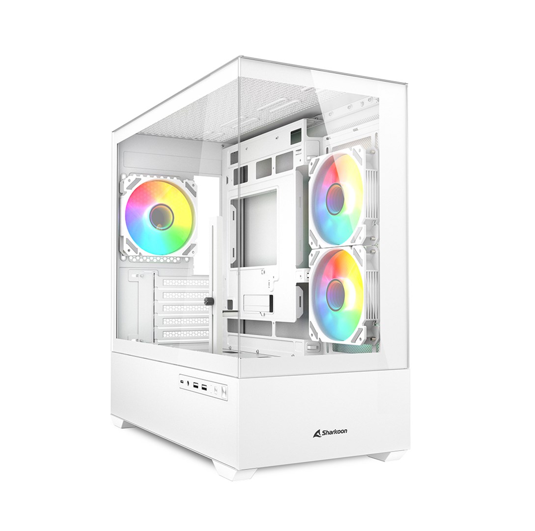 Etui do komputera Sharkoon MK6 RGB Micro-ATX 1xGlass białe