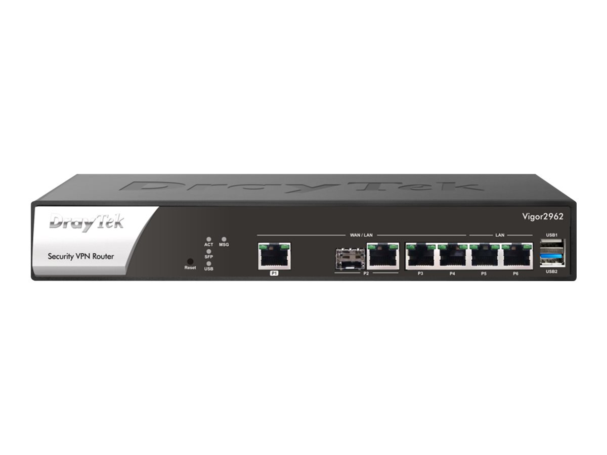 DRAYTEK Vigor 2962 1x 2.5Gbps Ethernet RJ-45 1x GbE/SFP Combo 2x GbE RJ-45