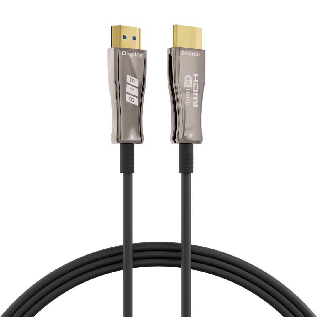 EFB Elektronik HDMI-20-00008 kabel HDMI 20 m HDMI Typu A (Standard) Czarny, Stal nierdzewna