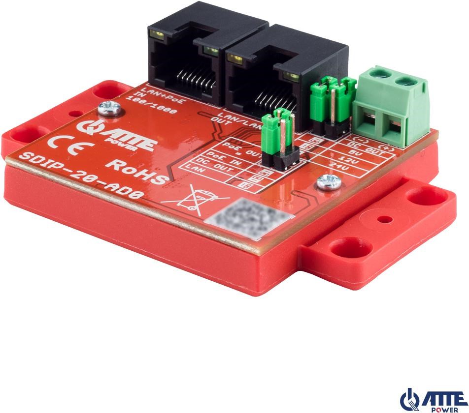 Adapter PoE obniżający napięcie ATTE SDIP-20-AD0