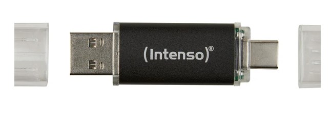 Intenso Twist Line pamięć USB 256 GB USB Type-A / USB Type-C 3.2 Gen 1 (3.1 Gen 1) Antracyt