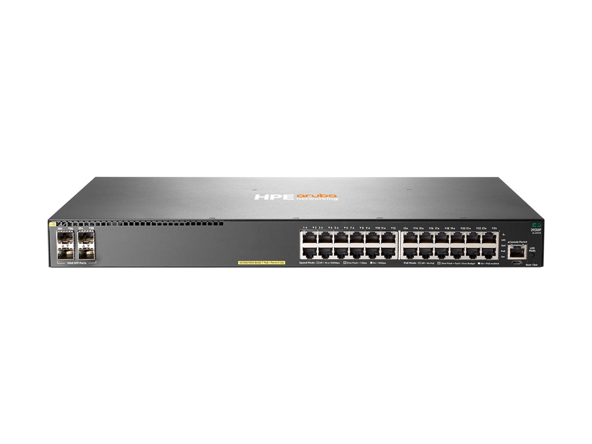 Aruba 2930F 24G PoE+ 4SFP Zarządzany L3 Gigabit Ethernet (10/100/1000) Obsługa PoE 1U Szary