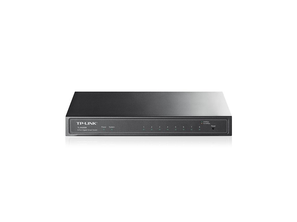 TP-Link Omada SG2008 łącza sieciowe Zarządzany L2/L2+ Gigabit Ethernet (10/100/1000) Czarny