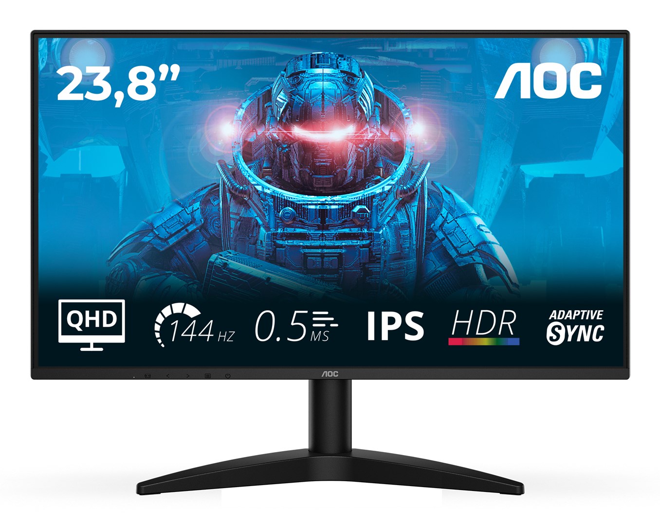 AOC B3 Q24B36X monitor komputerowy 60,5 cm (23.8") 2560 x 1440 px Quad HD LED Czarny