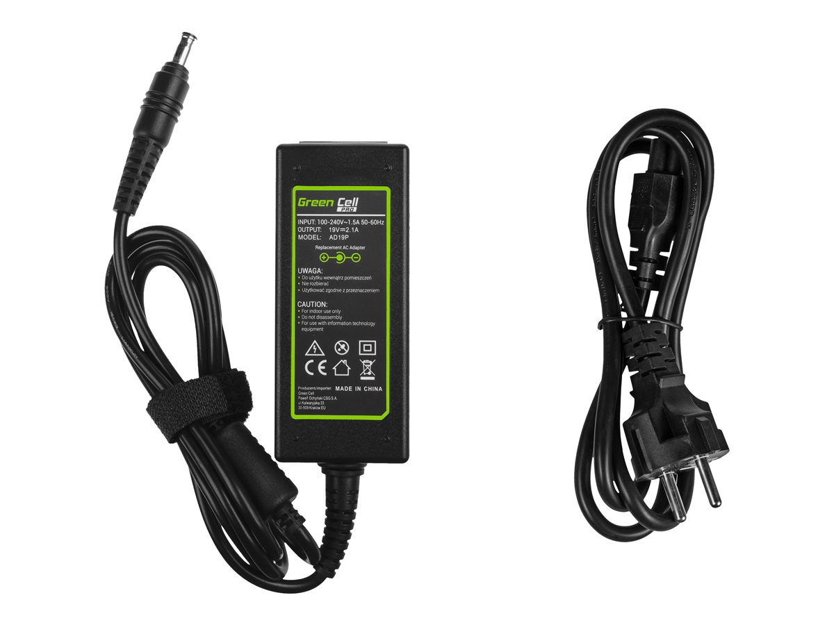GREENCELL AD19P Zasilacz Ładowarka Green Cell do Samsung 19V 2.1A 40W 5.5-3.0mm