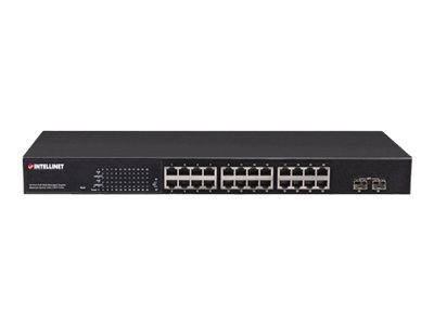 INTELLINET 560559 Intellinet Gigabit Switch 24x 10/100/1000 2x SFP PoE/PoE+ 240W zarządzalny