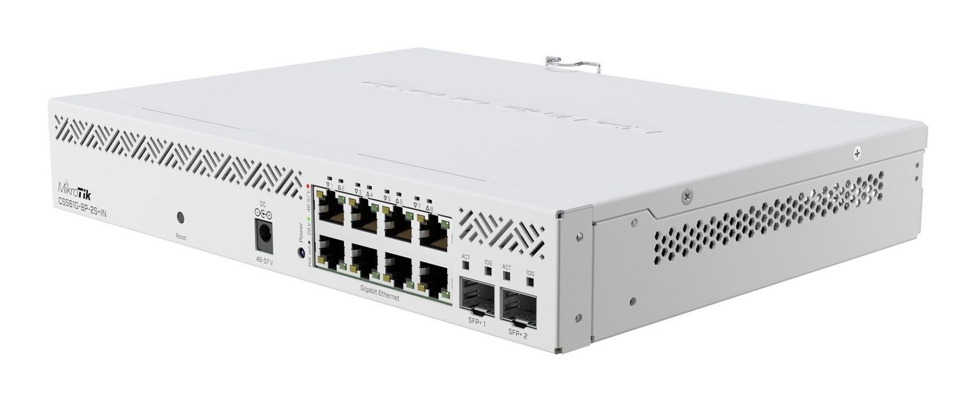 Switch Mikrotik CSS610-8P-2S+IN 10p PoE (PoE+: 8;) 140W Managed Gigabit/10G