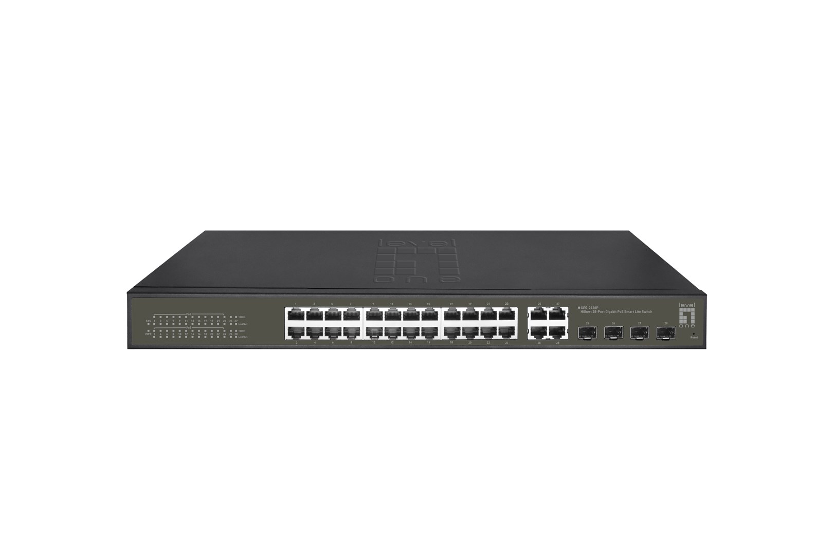 Przełącznik LevelOne Hilbt GB/SL PoE+ 28-portowy 19" 400W 1Gbps