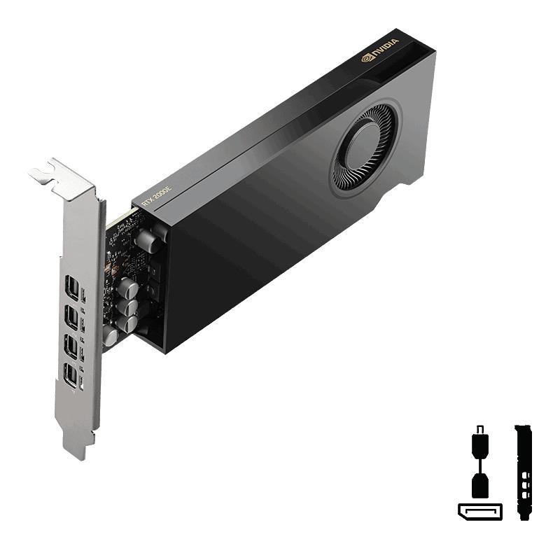 Karta graficzna PNY NVIDIA RTX 2000E Ada 16GB GDDR6 128-bit PCIe 4.0 x8 4x mini DisplayPort Low Profile