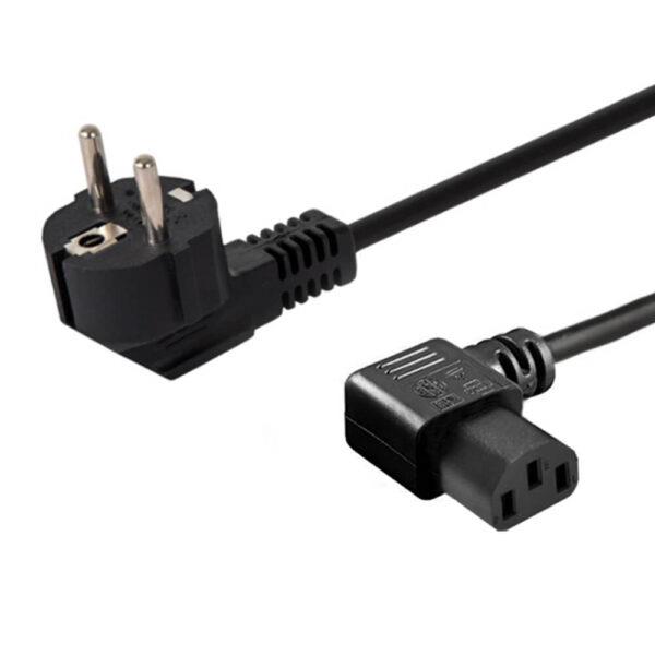 Kabel zasilający Schuko (M) kątowy - IEC C13, kątowy 1,8 CL-116