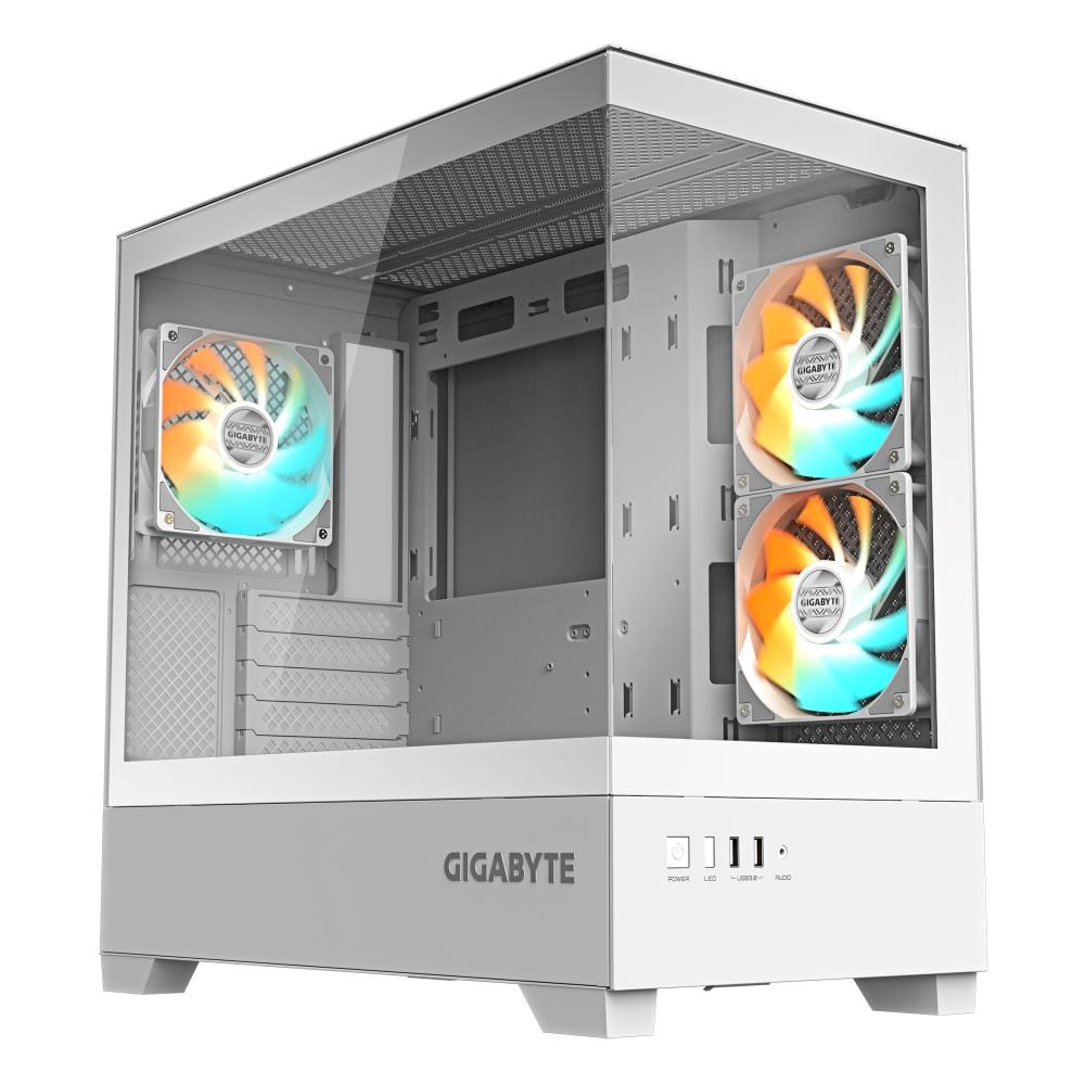GIGABYTE C201 PANORAMIC ICE/Midi Tower/Transpar./White