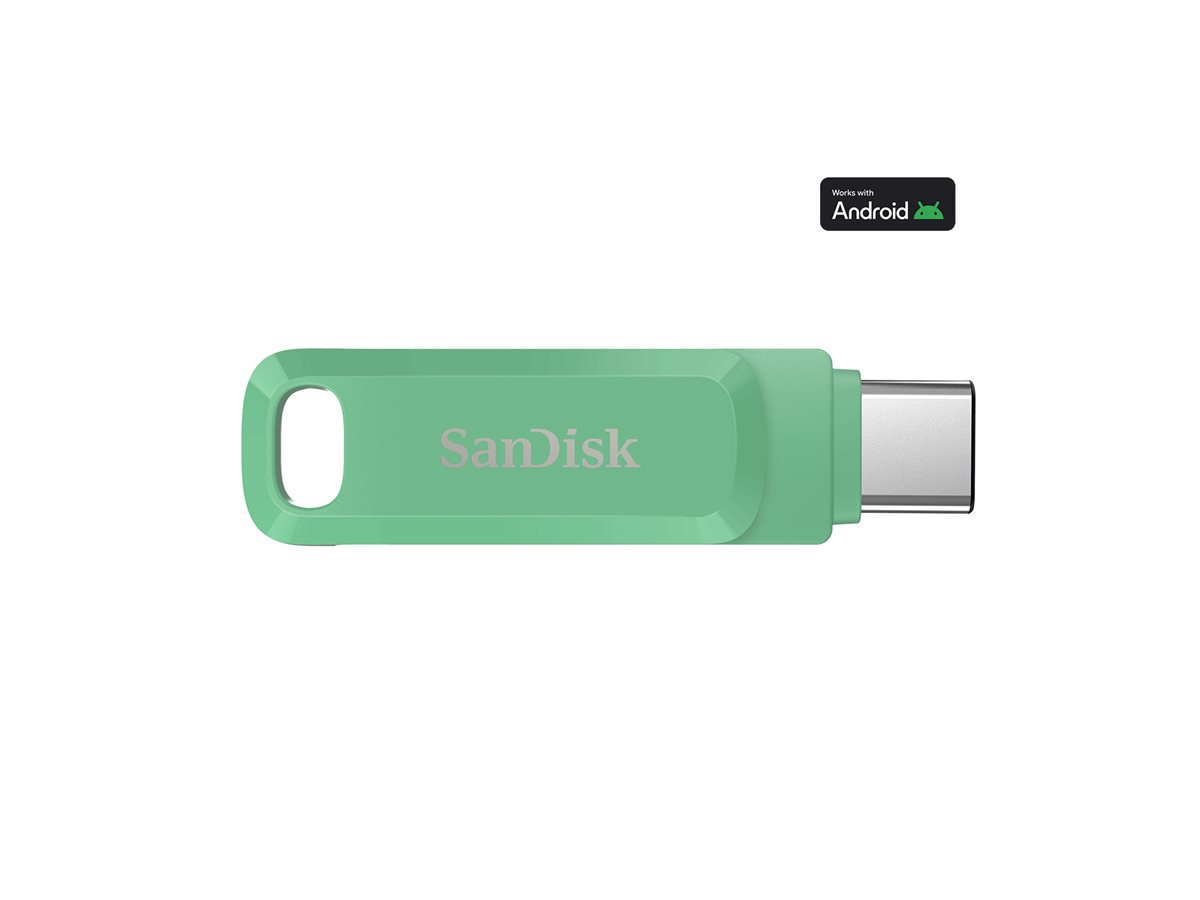 SANDISK Ultra Dual Drive Go USB 3.0 Type C 2TB Flashdrives 400MB/s Read Absinthe Green