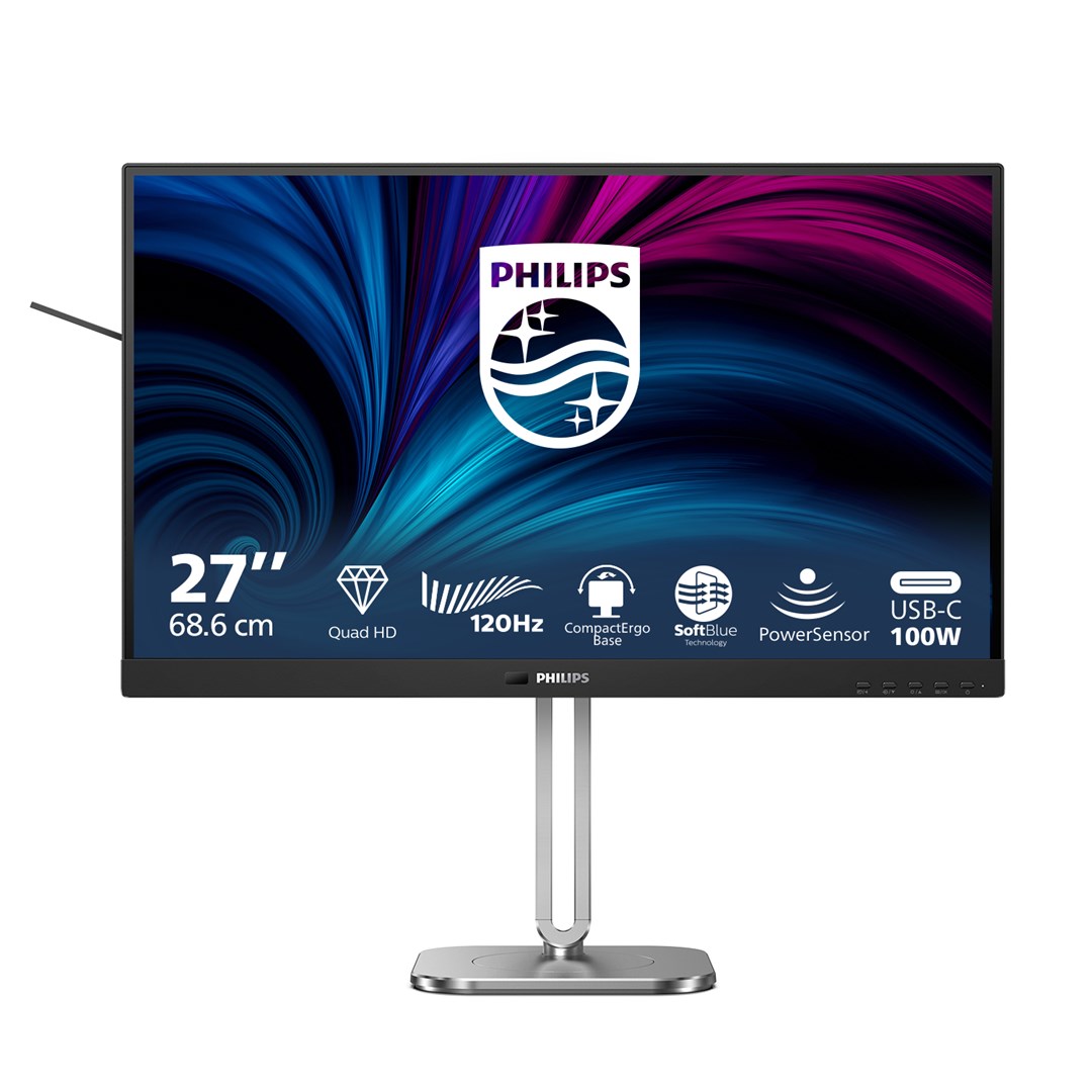 Philips 27B2U4601/00 monitor komputerowy 68,6 cm (27") 2560 x 1440 px Quad HD LCD Szary