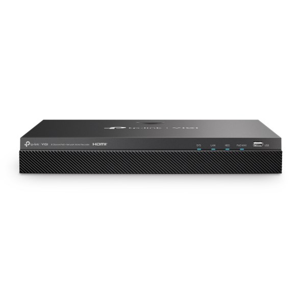 TP-Link VIGI NVR2008H-8MP Sieciowy Rejestrator Wideo (NVR) Czarny
