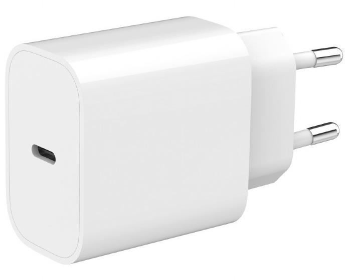 Szybka ładowarka Power Delivery USB typu C, 20 W, biała
