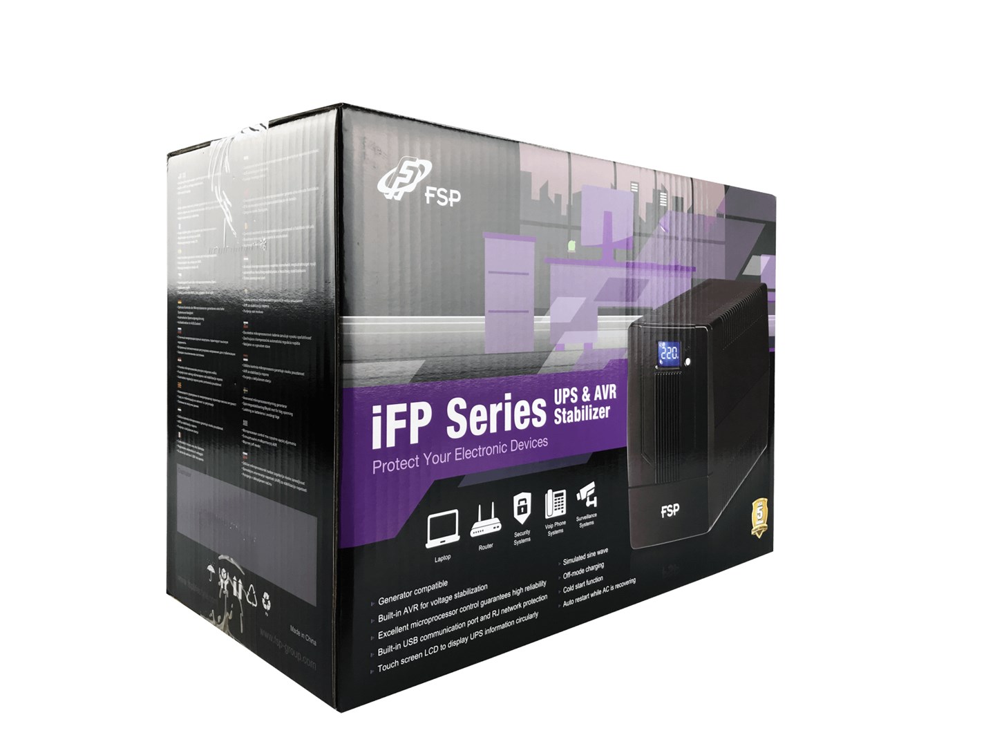 UPS FORTRON FSP iFP 1500 (PPF9003100) Technologia line-interactive 1,5kVA 900W 2x gniazdo sieciowe