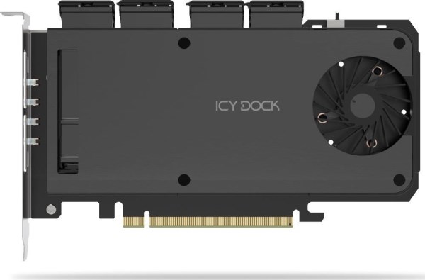 Icy Dock Adapter 4 x M.2 NVMe SSD Mobile Rack Adapter Card f