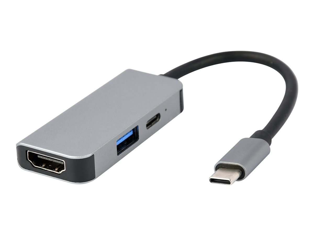 GEMBIRD MULTI ADAPTER USB TYP-C 3W1 (HUB USB + HDMI + PD)