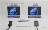 Uniwersalny metalowy ładujący HUB 2xUSB-C/2xUSB-A PD 85W
