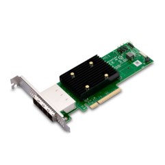 Kontroler HBA Broadcom HBA 9500-16e 12Gb/s SAS/SATA/NVMe, PCIe 4.0 x8, 16 portów, 4x4 SFF-8644 zewnętrzne, bez cache