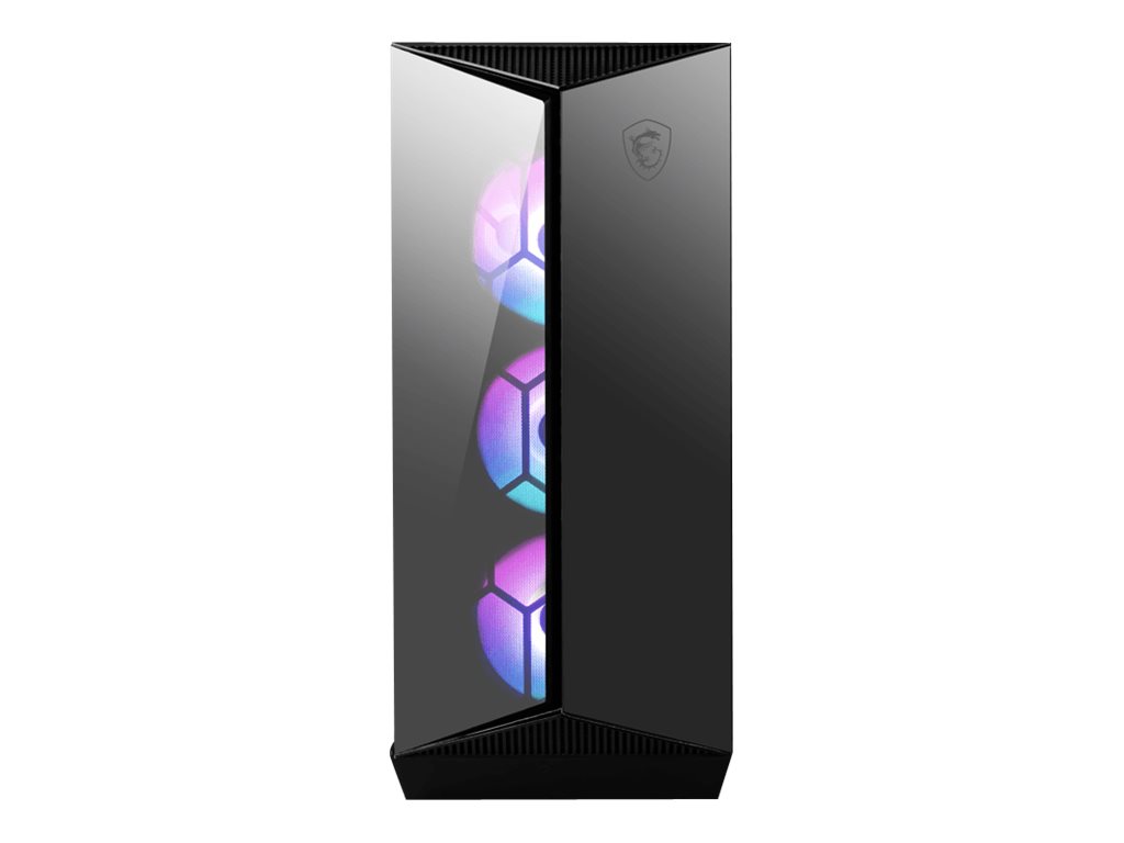 Obudowa komputerowa MSI MPG GUNGNIR 110R Mid Tower Gaming Computer Case Black, USB 3.2 Gen2 Type C, 4x 120mm ARGB Fan, Mystic Light Sync, 1 to 6 ARGB Control board, 2x Tempered Glass Panels, ATX, mATX, mini-ITX