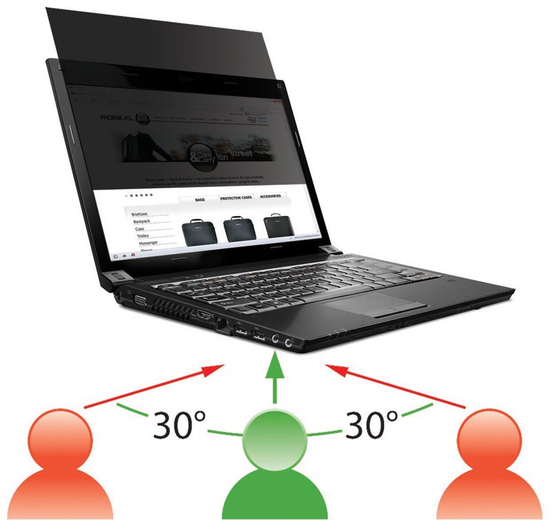 Mobilis 016233 filtr do ekranu 39,6 cm (15.6") Laptop Bezramkowy filtr prywatności na wyswietlacz