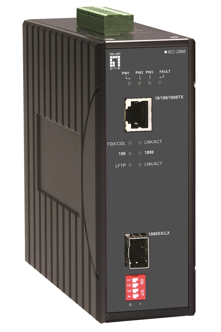 LevelOne IEC-2000 - 10Base-T - 100Base-TX - 1000Base-TX - 1000Base-LX - 1000Base-SX - IEEE 802.3 - IEEE 802.3ab - IEEE 802.3u - IEEE 802.3x - IEEE 802.3z - Gigabit Ethernet - Pełny - Pół - Przewodowy