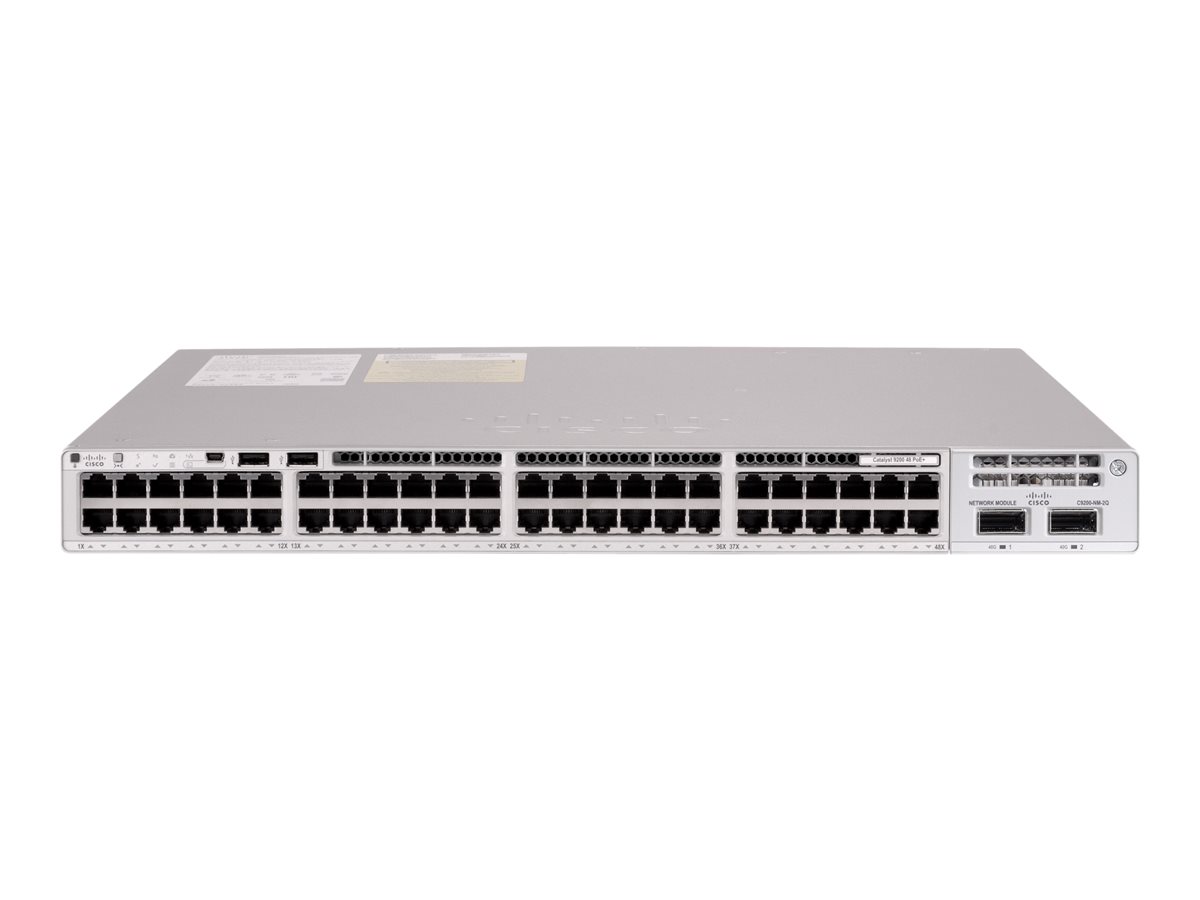 CISCO Catalyst 9200 48-port 8xmGig PoE+ Network Essentials DNA subscription required