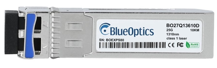 Kompatybilny transceiver Cisco SFP-25G-LR BlueOptics SFP28, LC-Duplex, 25GBASE-LR, światłowód jednomodowy, 1310nm, 10KM, DDM, 0°C/+70°C