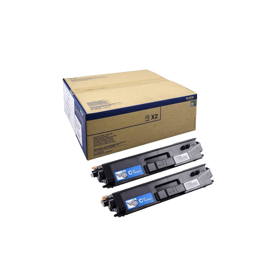 Brother TN-900CTWIN kaseta z tonerem 2 szt. Oryginalny Cyjan