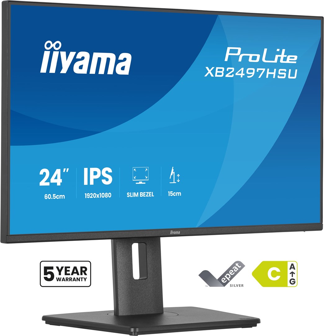 iiyama ProLite XB2497HSU-B1 monitor komputerowy 60,5 cm (23.8") 1920 x 1080 px Full HD LED Czarny