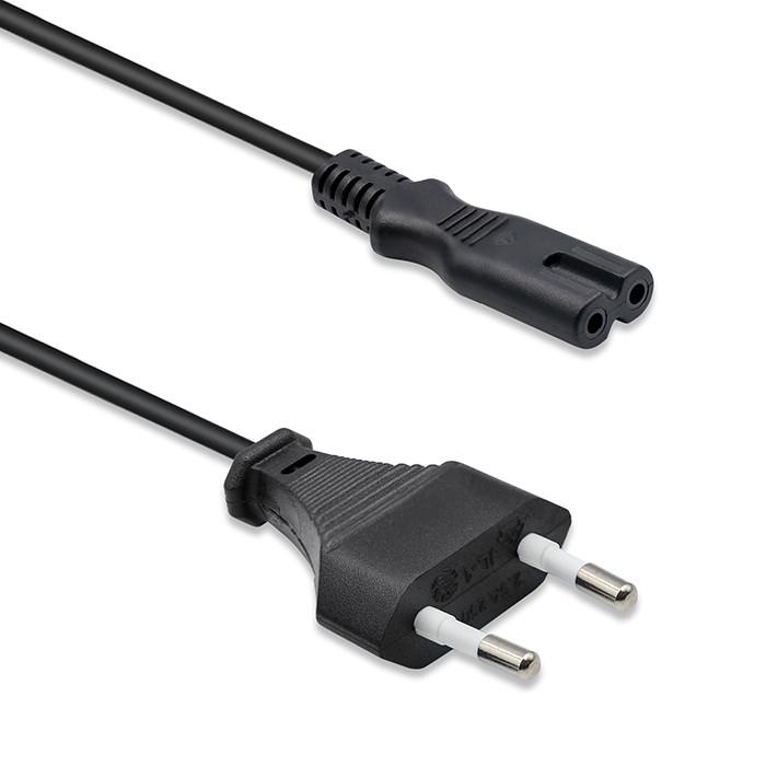 Kabel zasilający Qoltec IEC C7 / CEE 7/16 | ósemka | 2x0.5mm2 | 1.4m